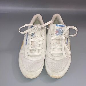 Reebok White and Blue Sneakers